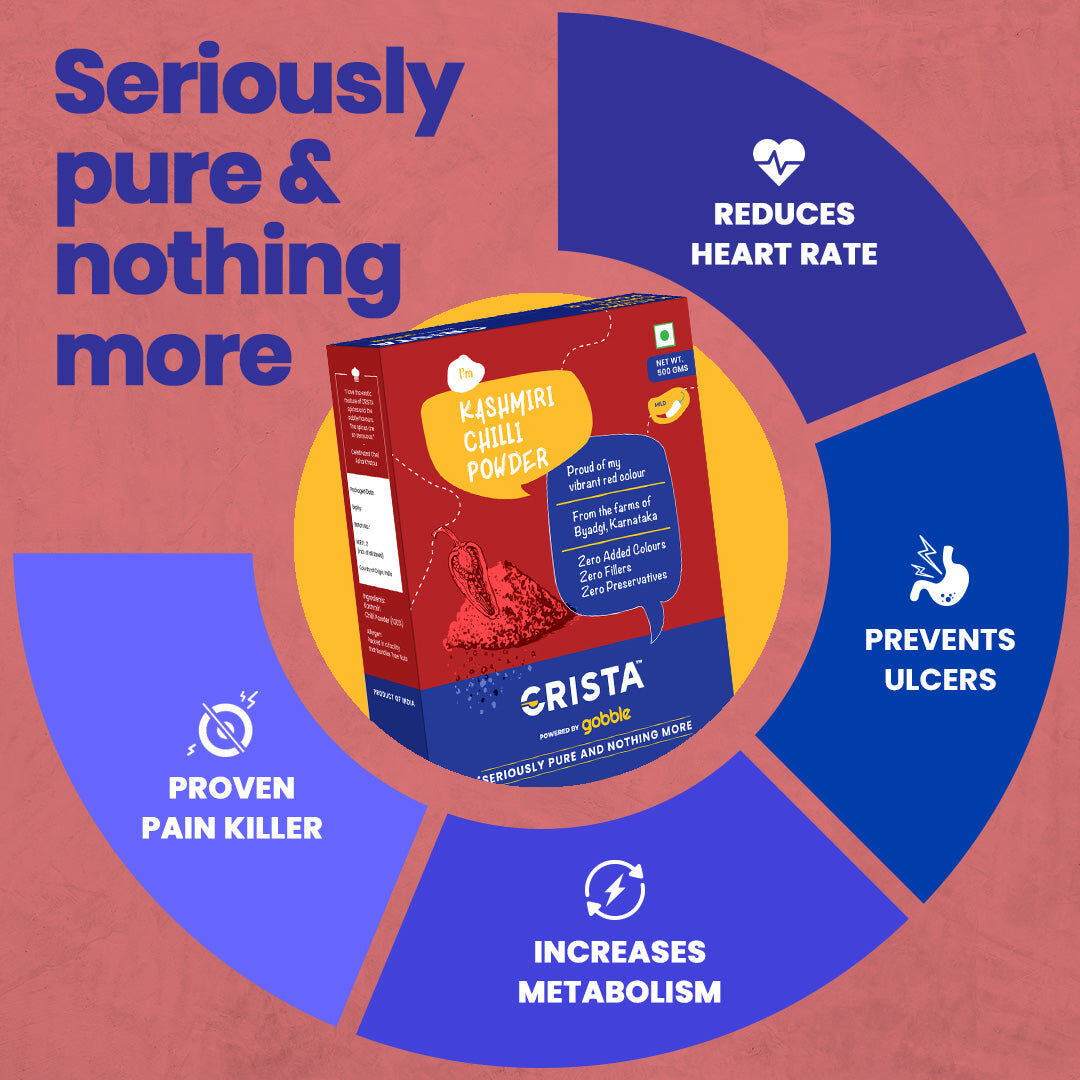 CRISTA Kashmiri Chilli Powder 100 gms - Image 2