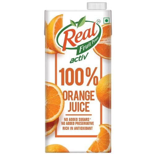 10x Real Activ 100 % Orange Juice, 1000ml each - Pack of 10