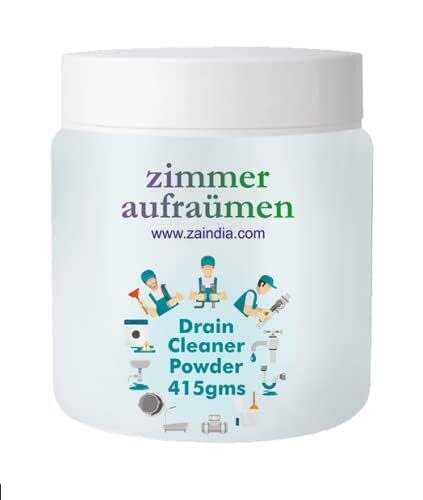 Zimmer Aufraumen 450gms Heavy Duty Drain Cleaner & Blockage Opener Powder. Opens Clogs. Dissolves Hair, Accumulated Soap Scum & Dirt. Biodegradable. Economical. - Image 2