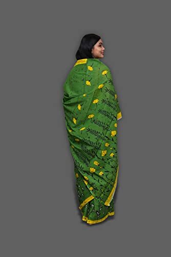 ANMOL FABRICS Women's Cotton Malmal Saree | Women Stylish Sadis | Printed Runing Blouse Piece | Sari Length 5.5 meter | Blouse Piece 1 m | Unstitched Blouse Material Free_Size_SAREE-MULTI_63 - Image 2