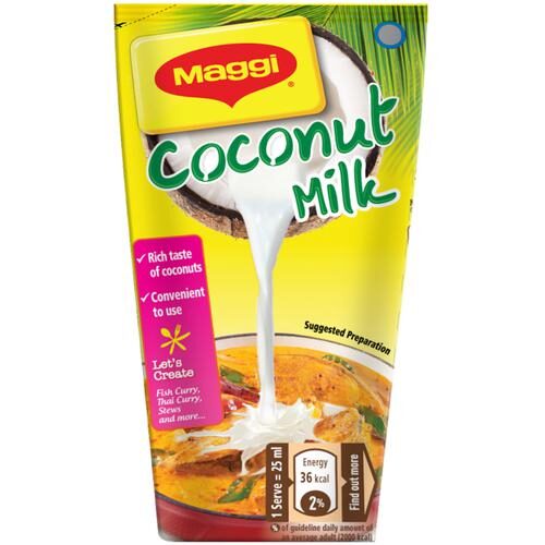MAGGI Liquid Coconut Milk - Adds Creaminess & Flavour To Gravies, 180 ml