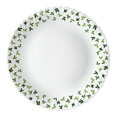 Larah by Borosil Sage Silk Series Opalware Dinner Set | 35 Pieces for Family of 6 | Microwave & Dishwasher Safe | Bone-Ash Free | Crockery Set for Dining & Gifting | Plates & Bowls | White - Image 2