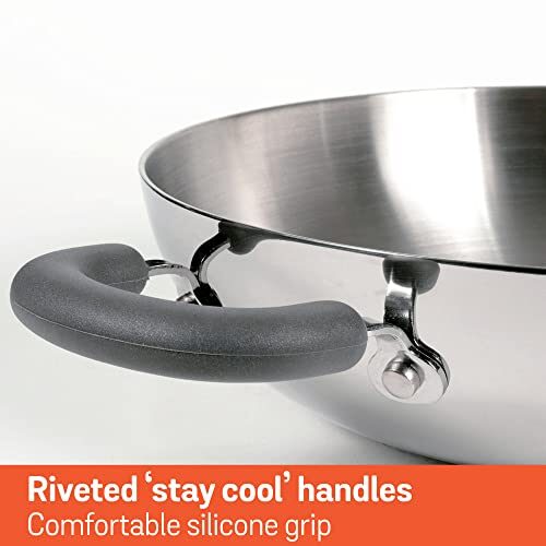 Meyer Trivantage Nickle Free Stainless Steel Triply Cookware Kadai 30cm Large - Image 4