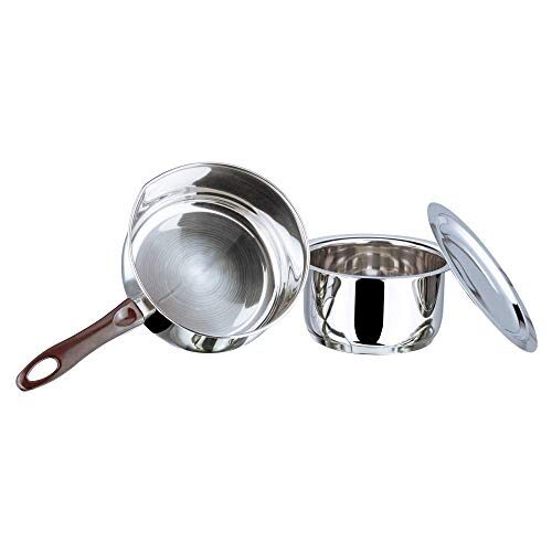 Vinod Stainless Steel Regular Saucepan (1 Litre) & Capsule Bottom Tope (1 Litre) with Lid (Induction and Gas Stove Friendly), 2 Years Warranty, Silver - Image 6