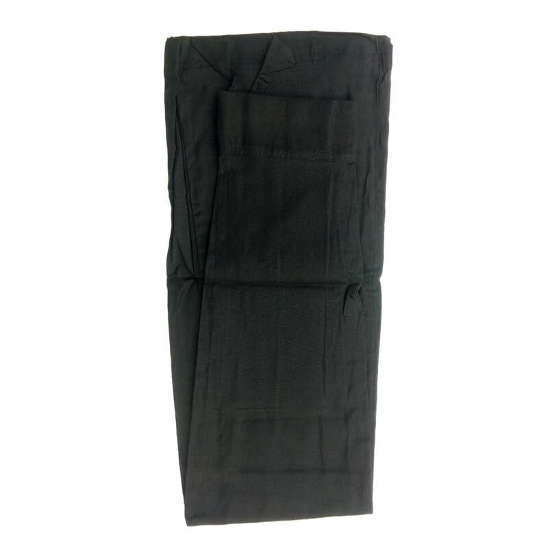 SGH Women's Pure Cotton Best Plain Solid Indian Stitched Saree Black Color Petticoats 100% Vimal Cotton (Free Size,42) - Image 4
