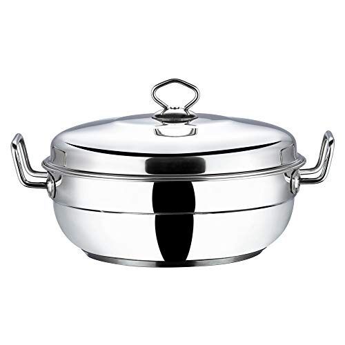 Vinod 6 Pc Stainless Deluxe Multi Kadai Set: 2 Idli Plates,2 Dhokla Plates,1 Patra Plate & 1 Mini Idli Plate- 2Yr Warranty,Silver (Induction Friendly) - Image 3