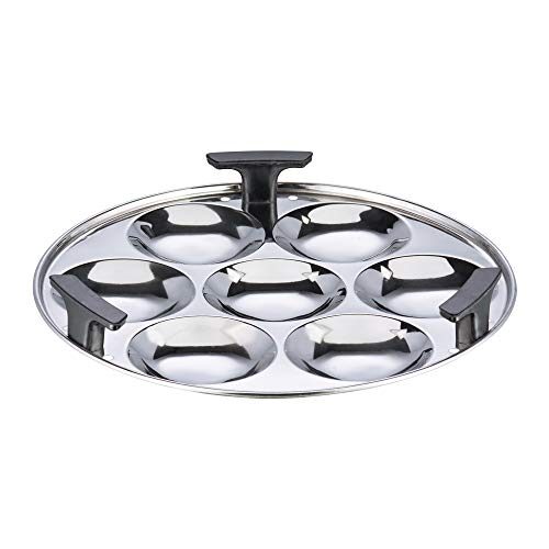 Vinod 6 Pc Stainless Deluxe Multi Kadai Set: 2 Idli Plates,2 Dhokla Plates,1 Patra Plate & 1 Mini Idli Plate- 2Yr Warranty,Silver (Induction Friendly) - Image 5