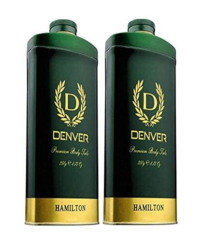 DENVER Hamilton Premium Body Talc - 300GM Each (Pack of 2)