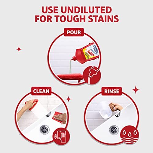 Harpic Toilet Cleaner Original, 1 L + Bathroom Cleaner Lemon - 1 L + Drain Xpert Drain Cleaning Powder (50g x 8) - Image 10
