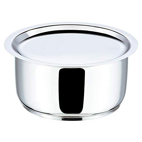 Vinod Stainless Steel Regular Saucepan (1 Litre) & Capsule Bottom Tope (1.8 Litre) with Lid(Induction and Gas Stove Friendly), 2 Years Warranty, Silver - Image 3