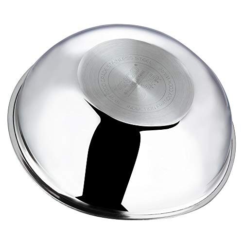 Vinod Platinum Triply Stainless Steel Extra Deep Tasla 2.4 litres Capacity (22 cm Diameter) - Silver (Induction and Gas Stove Friendly), 5 Years Warranty - Image 2