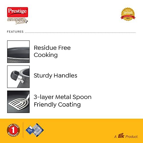 Prestige Omega Select Plus Mini Handi with SS lid, Aluminium, Black - Image 6