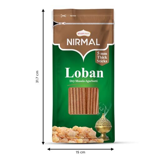 Shubhkart Nirmal Loban Dry Masala Agarbatti Zipper 125gms - 5mm Thick Sticks | Special Long Lasting Agarbatti for Puja, Havan, Rituals | Pooja Room Items for Aromatic Environment (Pack of 2) - Image 6