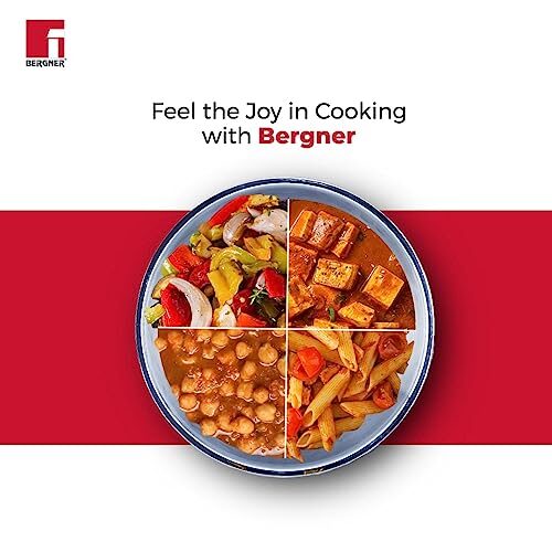 Bergner Tripro Triply Stainless Steel Cook and Serve Tasla/ Tasra Kadai / Handleless Wok with Lid, 20 cm, 2.1 Litres, Flared Rim, Heavy Bottom, Induction and Gas Ready, Silver - Image 3