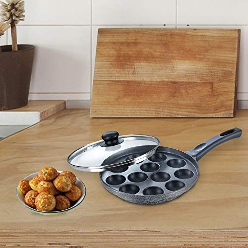 Prestige Aluminium Omega Select Plus Non Stick Paniyarakkal with Lid (24 cm, Black)- Gas Top Compatible Only, Black - Image 3