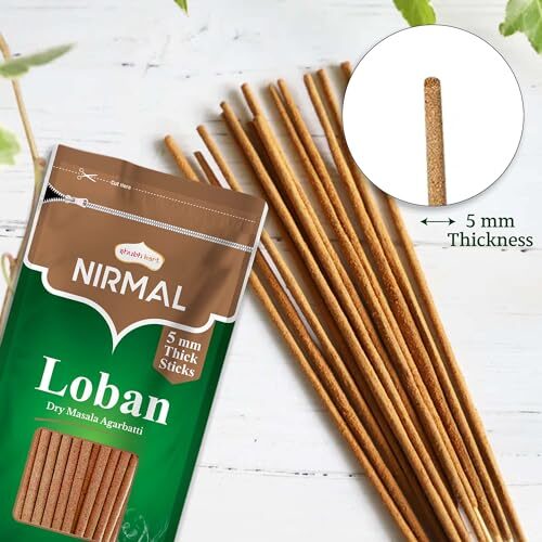 Shubhkart Nirmal Loban Dry Masala Agarbatti Zipper 125gms - 5mm Thick Sticks | Special Long Lasting Agarbatti for Puja, Havan, Rituals | Pooja Room Items for Aromatic Environment (Pack of 2) - Image 4