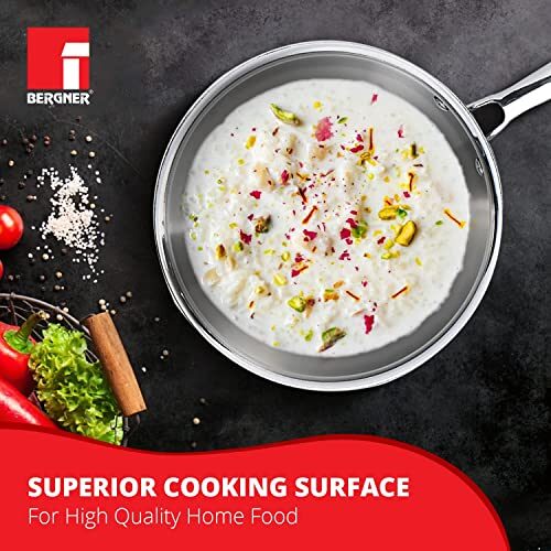 Bergner TriPro Tri-ply Stainless Steel Saucepan with Stainless Steel Lid 18 cm, 2.45 Litre, Induction Base, Silver - Image 8