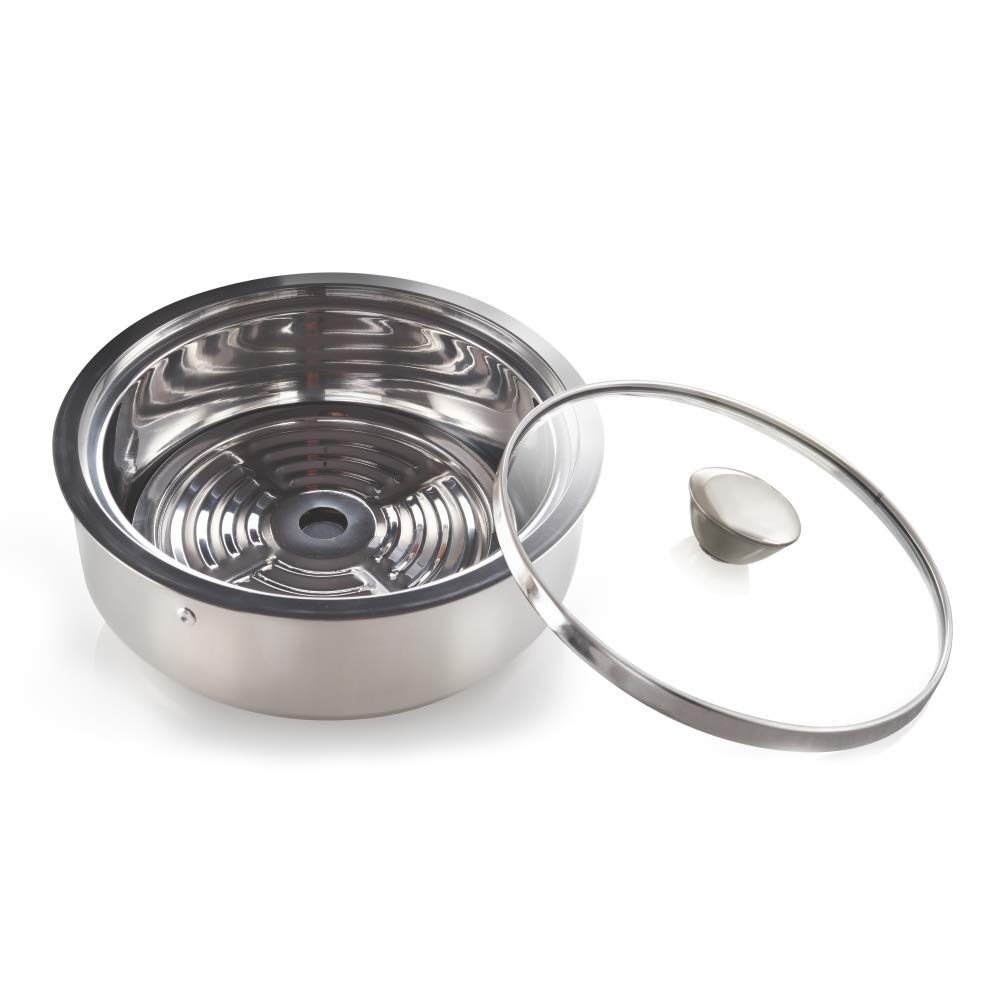 Borosil Stainless Steel Insulated Roti Server, 2.5 litres, Silver - Image 6