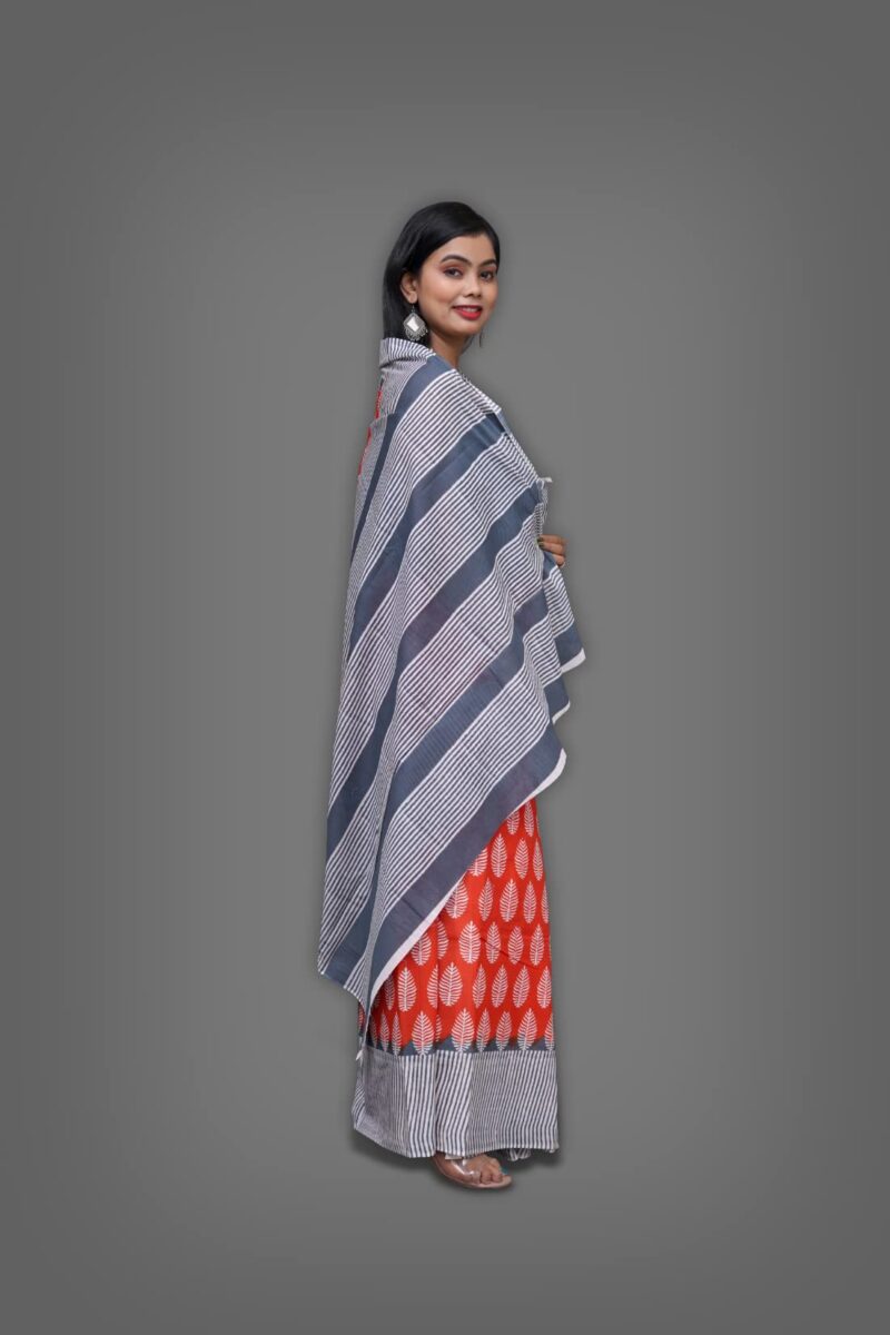 ANMOL FABRICS Women's Cotton Malmal Saree | Women Stylish Sadis | Printed Runing Blouse Piece | Sari Length 5.5 meter | Blouse Piece 1 m | Unstitched Blouse Material Free_Size_SAREE-MULTI_71 - Image 2
