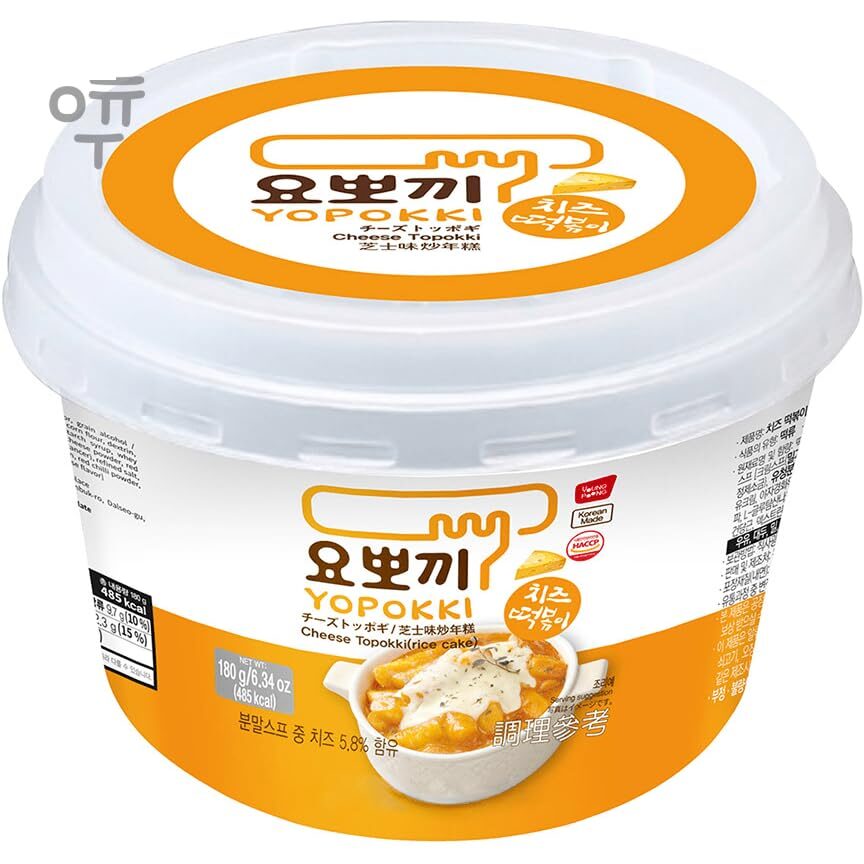 Yopokki Cheese Topokki Rice Cake Noodles - 180g