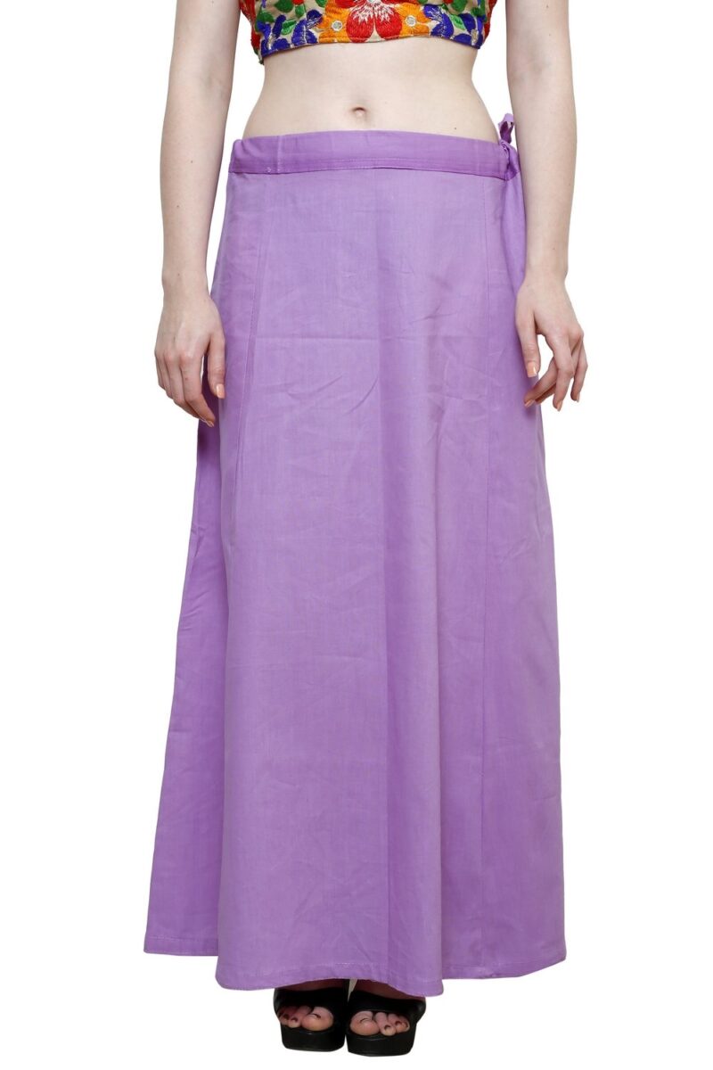 Pistaa's Women's Cotton Plain Inskirt Saree Petticoat (PTCLVDR1, Lavender, Free Size) - Image 7