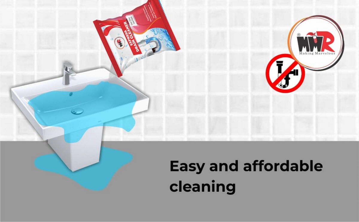 MMR Making Marvelous Drain-Insta All Pipe Safe Express Drain Cleaner powder Clear Clogged Sinks & Pipes (50gm, Pack Of 10) - Image 6