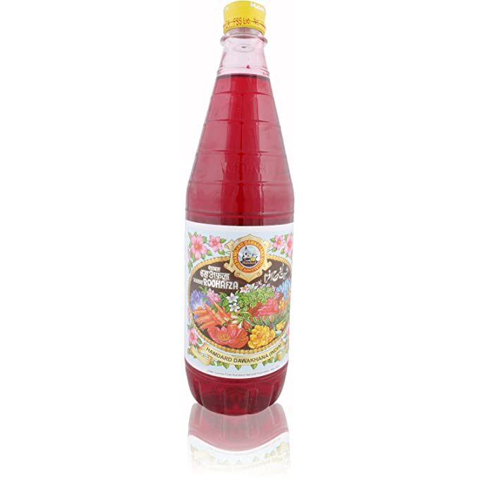 10x Hamdard- Rooh Afza Rose Sharbat, Pack of 10 (750ml each) - Image 2