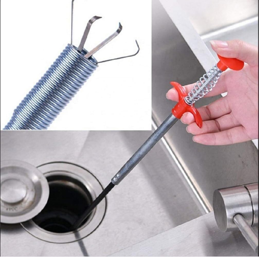 H.N.P ENTERPRISE Drain Cleaner Stick - Multipurpose Stainless Steel Long Hair and Dirt Removal for Drain, Sink, Bathtub, Sewer Cleaning - Image 3