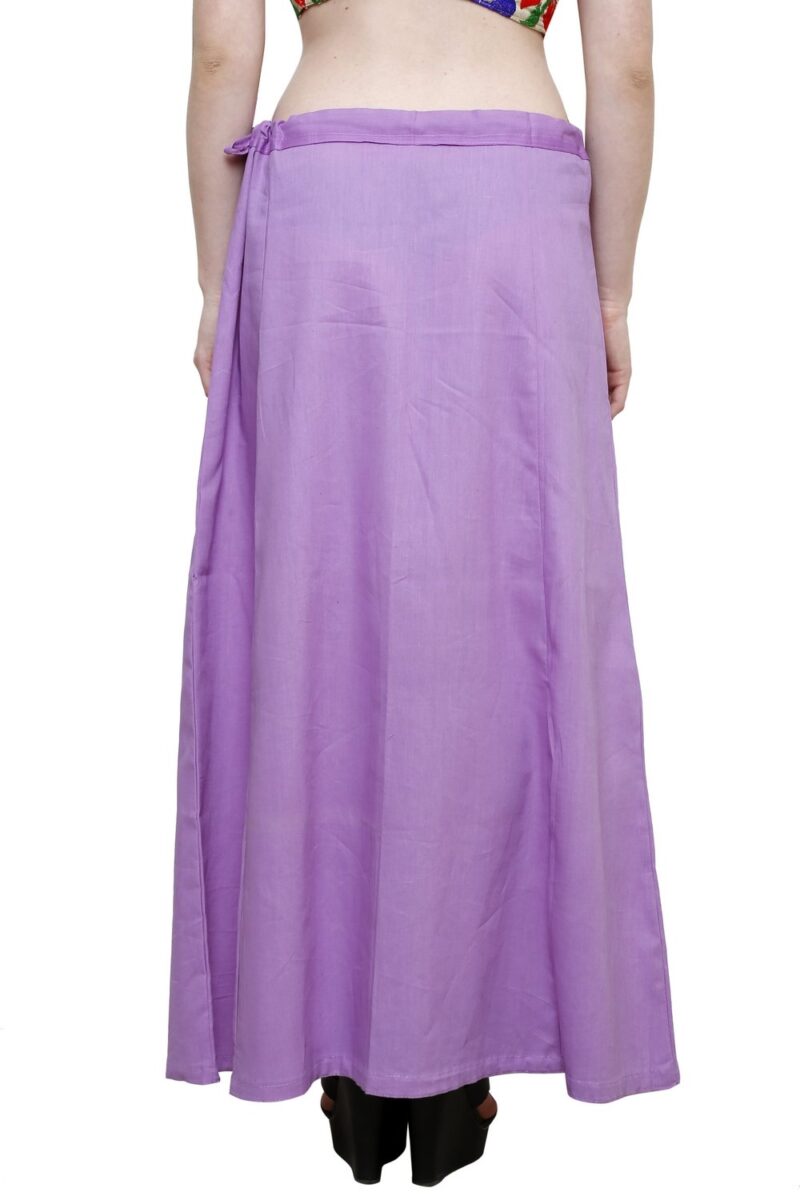 Pistaa's Women's Cotton Plain Inskirt Saree Petticoat (PTCLVDR1, Lavender, Free Size) - Image 4