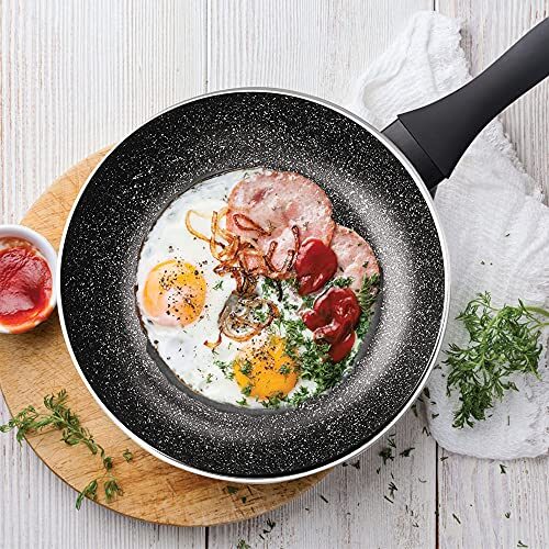 Milton Pro Cook Granito Induction Fry Pan, 24 cm, Black (Aluminium) - Image 7