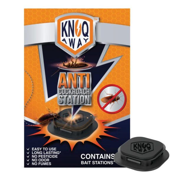KNOQ AWAY Cockroach Bait, Alternative to Anti Roach Gel, Cockroach Paste, Cockroach Gel, Cockroach Pellet/Powder & Cockroach Spray. Cockroach Repellant for Home,Kitchen, & Hotels (Pack of 6 Baits)