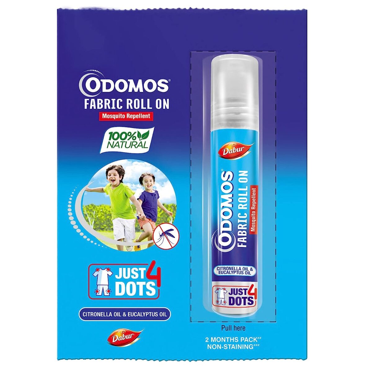 Odomos Mosquito Repellant Fabric Roll On - 8ml