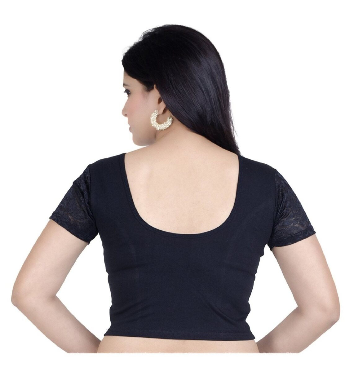 Fressia Fabrics Women's Stretchable Saree Blouse Crop Top Choli (Free Size) - Pack of 3 - Image 6