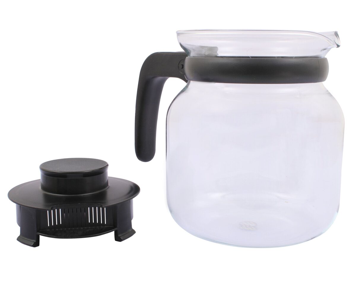Borosil Glass Carafe with Strainer, 1 Litre, Transparent - Image 2