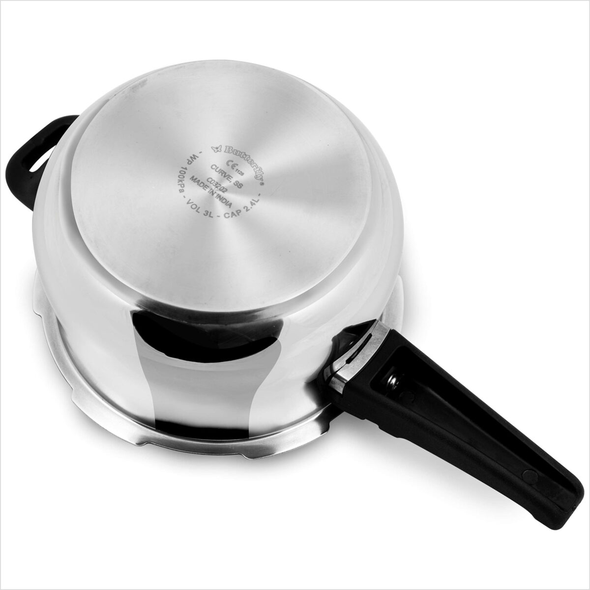 Butterfly Curve Stainless Steel Pressure Cooker, 3 Litre - Image 4