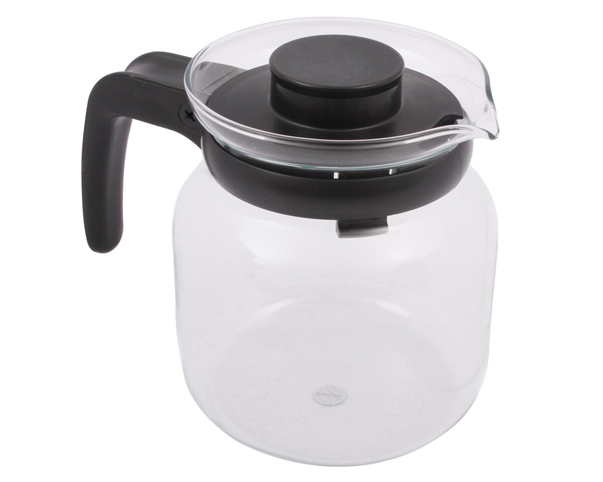 Borosil Glass Carafe with Strainer, 1 Litre, Transparent