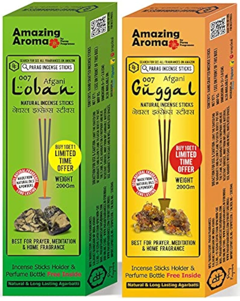 Parag Fragrances Loban and Guggal Agarbatti Combo (Pack of 2) Total 400Gm