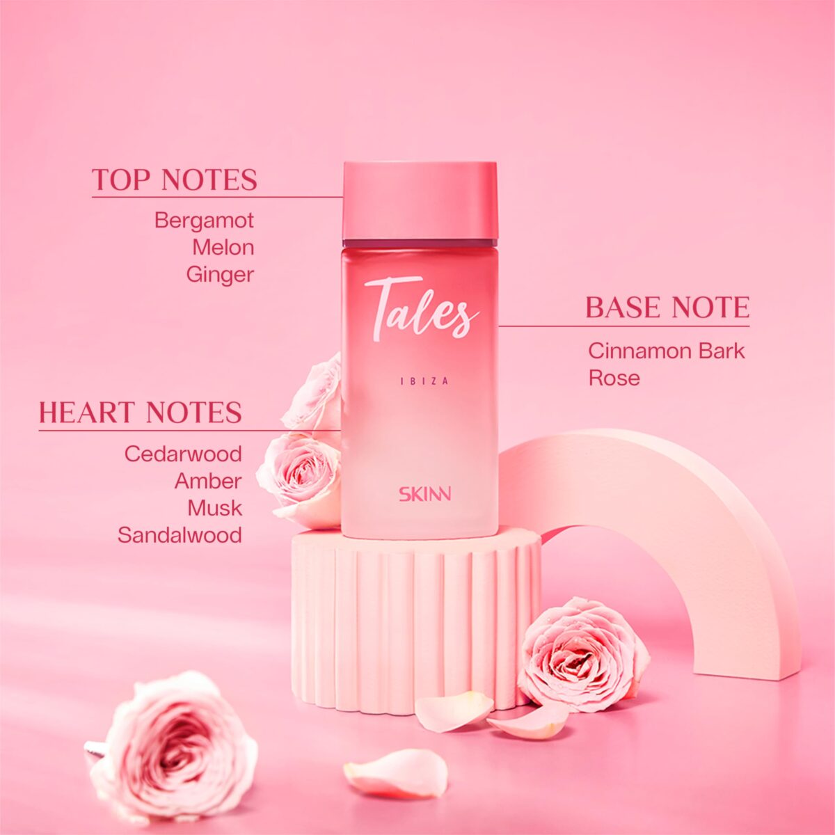 Skinn By Titan | Tales Ibiza Perfume - 100 Ml | Perfume For Woman | Gift for Women | Premium Fragrance | Grooming Essentials | Long Lasting Smell for Women |Floral & Fruity| Eau De Parfum - Image 2