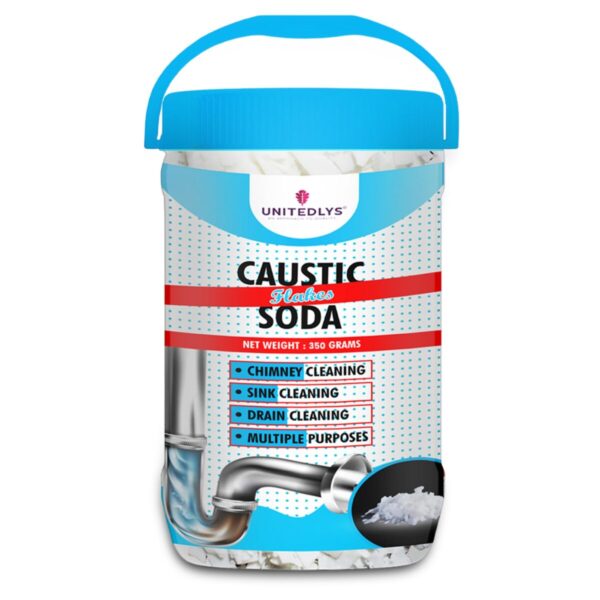 Unitedlys® Caustic Soda Drainage Block Remover 350G | Fast-Acting, Non-Toxic & Odorless Drain Cleaner Powder | Caustic Soda for Drain Cleaning | Sink Cleaner, Drain Pipe Cleaner & Drainage Cleaner