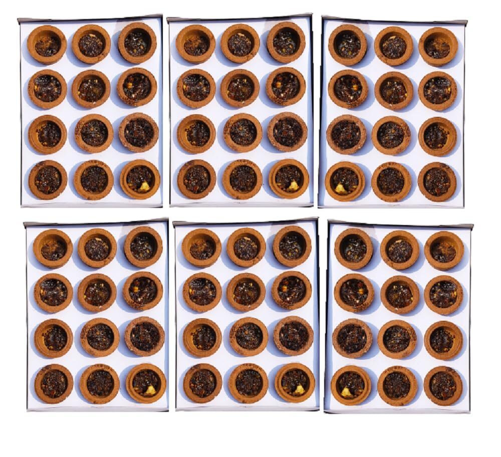Aviraj Loban Cups Dhoop for Pooja (72 Cups) | Havan Cups for Pooja | Natural Guggal/Sambrani Cup Dhoop Original | Charcoal Free | Pack of 6 Trays