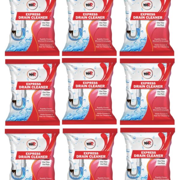 MMR Making Marvelous Drain-Insta All Pipe Safe Express Drain Cleaner powder Clear Clogged Sinks & Pipes (50gm, Pack Of 10)