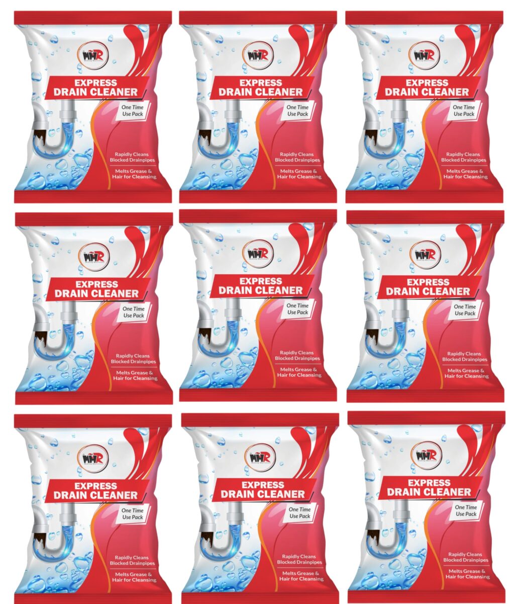 MMR Making Marvelous Drain-Insta All Pipe Safe Express Drain Cleaner powder Clear Clogged Sinks & Pipes (50gm, Pack Of 10)