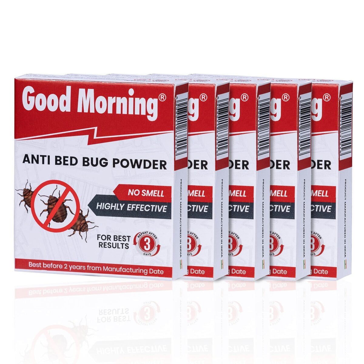 Good Morning Bed Bug Killer Powder Concentrate, Makes 5 Liters Spray (Pack of 5)