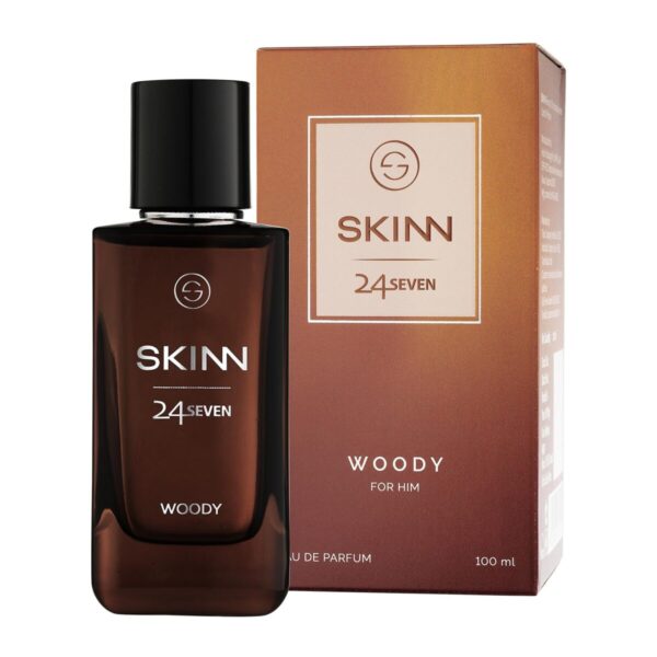 Skinn By Titan | 24Seven Woody Perfume - 100 Ml | Perfume For Man | Gift for Men | Premium Fragrance | Grooming Essentials | Long Lasting Smell for Men | Eau De Parfum