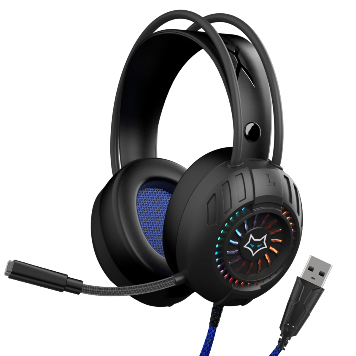 EvoFox Aurora USB Gaming Wired Over Ear Headphones