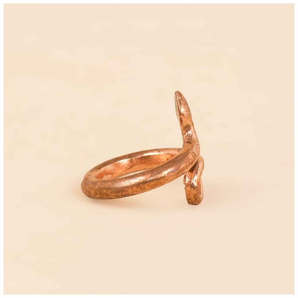 Sarpa Sutra, Consecrated Snake Ring, Copper metal (Large Size) - Image 3
