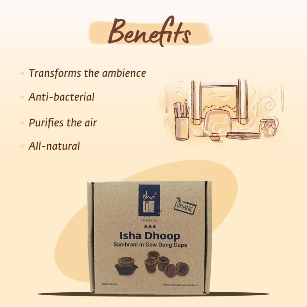 Handmade Sambrani/ Loban (blended resin) with cow dung cups (12 pcs). 6 natural therapeutic resins. Chemical-free. Anti-bacterial. - Image 2